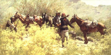 HOWARD TERPNING  Secondary Market Art: "SCOUTS OF GEN CROOK"