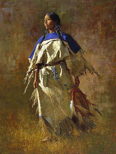 HOWARD TERPNING  Secondary Market Art: "SHIELD OF HER HUSBAND"