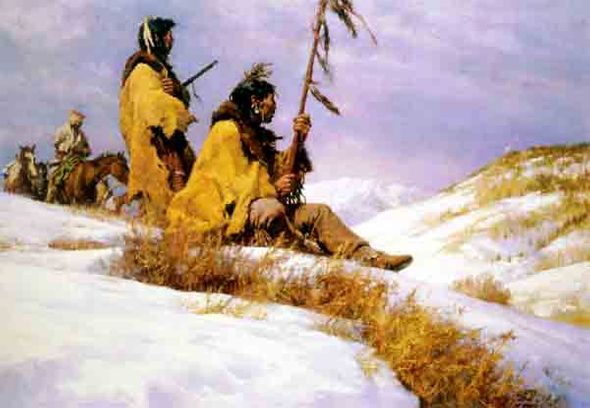 Howard Terpning Limited Edition Print: "Signals in the Wind"