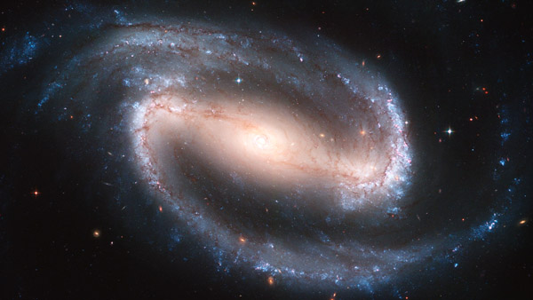 Hubble Telescope Open Edition Museum Wrapped Canvas Giclee:"Barred Spiral Galaxy"