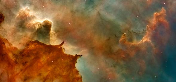 Hubble Telescope Open Edition Museum Wrapped Canvas Giclee:"Carina Nebula Details Great Clouds"