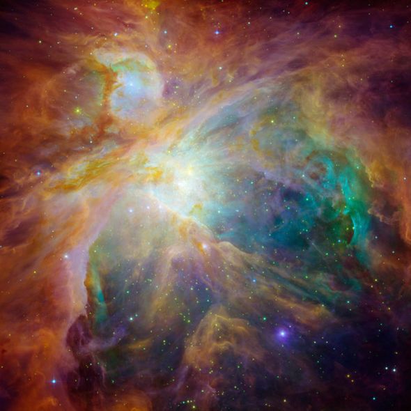 Hubble Telescope Open Edition Museum Wrapped Canvas Giclee:"Spitzer Colorful Masterpiece"
