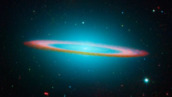 Hubble Telescope Open Edition Museum Wrapped Canvas Giclee:"The Sombrero Galaxy Infared"