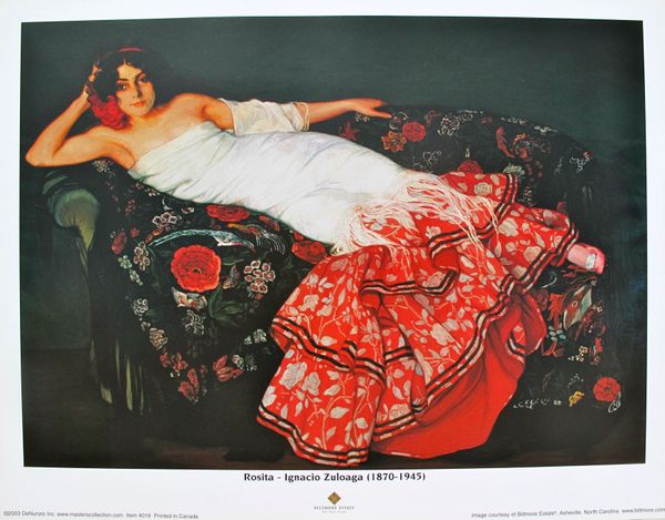 Ignacio Zuloaga Estate Lithograph:"Rosita"