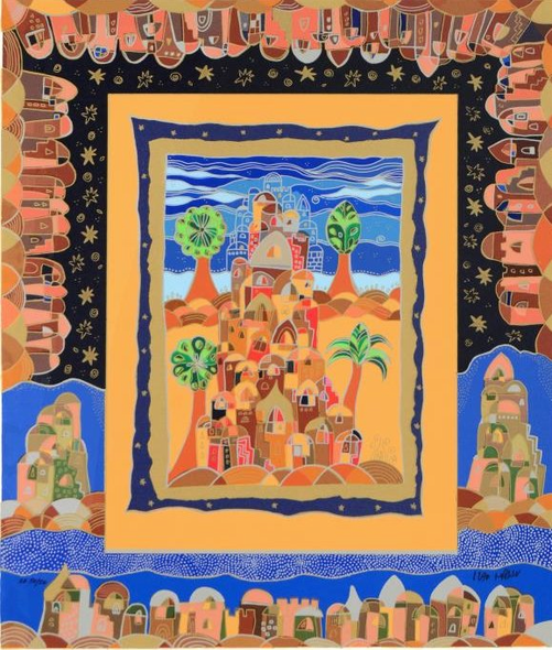 Ilan Hasson Limited Edition Serigraph on Paper: "Oasis"