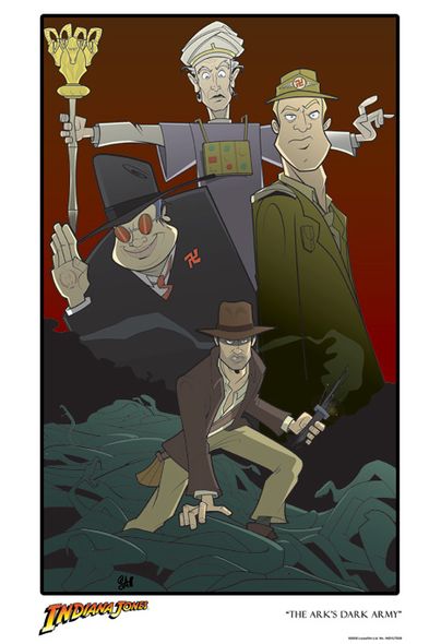 Indiana Jones Studio Art Giclee Print (Paper): "Ark's Dark Army"