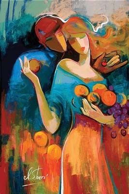 Irene Sheri Handsigned and Numbered Limited Edition Embellished Giclee on Canvas: "Sweet Harvest"