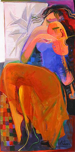 Irene Sheri Handsigned & Numbered Limited Edition Giclee on Canvas:"Home Alone"