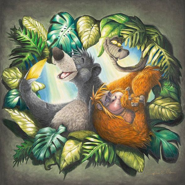 Sophie Ellen Signed Disney Ltd Ed Gallery Wrap Canvas:"Bear Necessities"