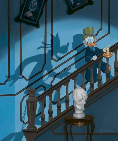 Michael Provenza Signed Disney Ltd Ed Gallery Wrap Canvas:"A Ghostly Encounter"