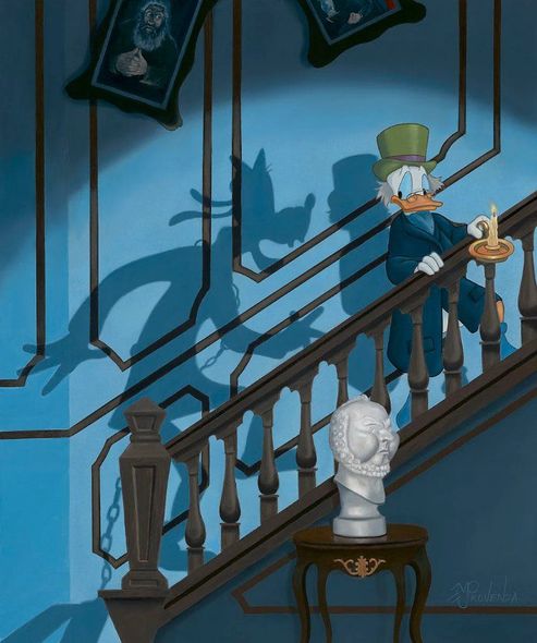 Michael Provenza Signed Disney Ltd Ed Gallery Wrap Canvas:"A Ghostly Encounter"