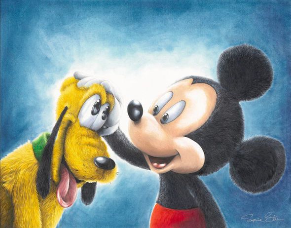 Sophie Ellen Signed Disney Ltd Ed Gallery Wrap Canvas:"Friends Forever"