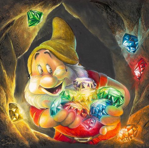 Sophie Ellen Signed Disney Ltd Ed Gallery Wrap Canvas:"In the Mine"