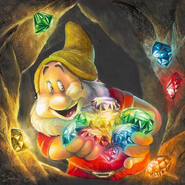 Sophie Ellen Signed Disney Ltd Ed Gallery Wrap Canvas:"In the Mine"