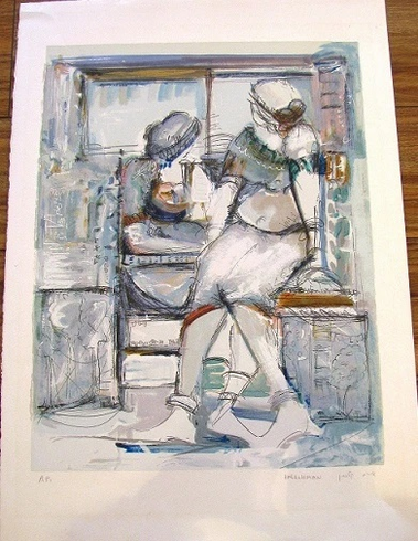 Irit Kalechman Limited Edition Serigraph:"Israeli Art"