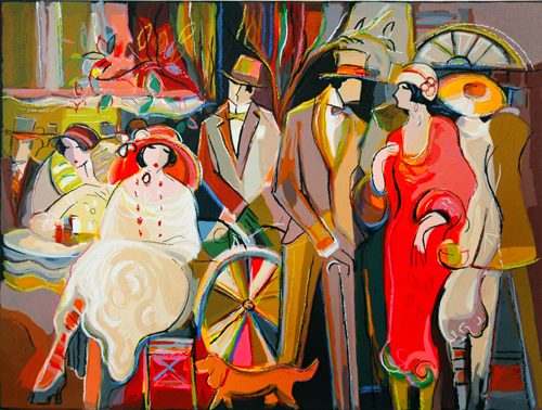 Isaac Maimon Handsigned and Numbered Limited Edition Serigraph:"Charming Encounters "