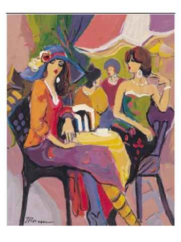 Isaac Maimon Limited Edition Serigraph:"Twilight Time Suite:Afternoon Chat"
