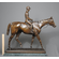 Isidore-Jules Bonheur Handcrafted Solid Bronze Sculpture:"Racehorse and Jockey"