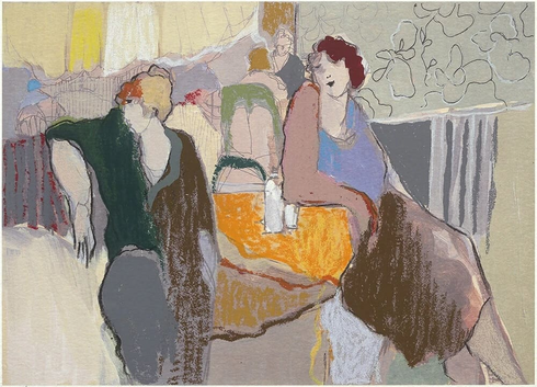 Itzchak Tarkay Hand Signed Artist Proof Serigraph Print: "CASUAL DINING" Itzchak Tarkay Hand Signed Artist Proof Serigraph Print: "CASUAL DINING"