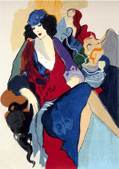 Itzchak Tarkay Hand Signed Artist Proof Serigraph Print: "FIVE GRACES"