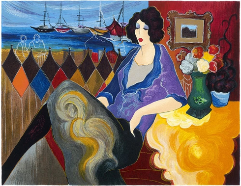 ITZCHAK TARKAY Hand Signed Limited Edition Artist Proof Serigraph Print: "FISHERMAN'S HARBOUR" ITZCHAK TARKAY Hand Signed Limited Edition Artist Proof Serigraph Print: "FISHERMAN'S HARBOUR"