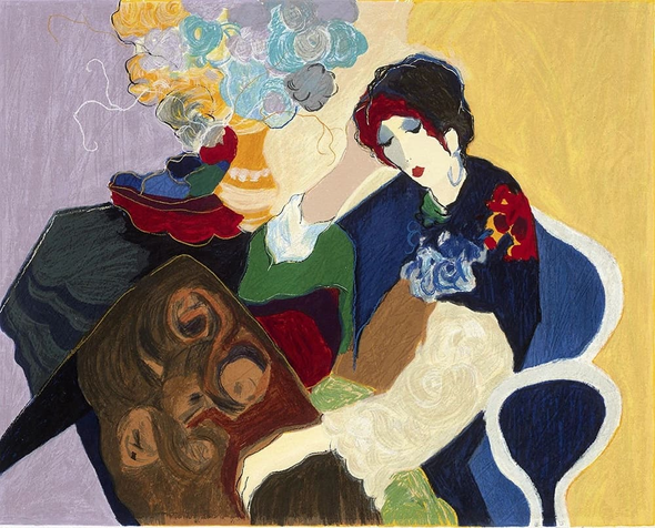 ITZCHAK TARKAY Hand Signed Limited Edition Artist Proof. Serigraph Print: "QUIET MOMENTS I"