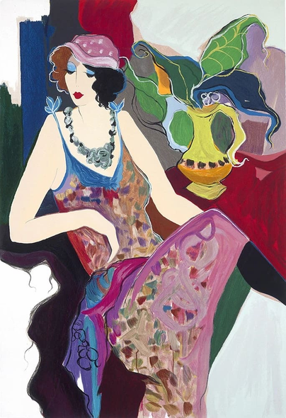 Itzchak Tarkay Hand Signed Limited Edition Serigraph Print: "JACQUELINE"