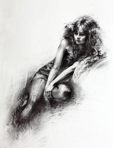 Ivan Alifan Hand Signed and Numbered Limited Edition Artist Embellished Canvas Giclee: "Study of a figure"