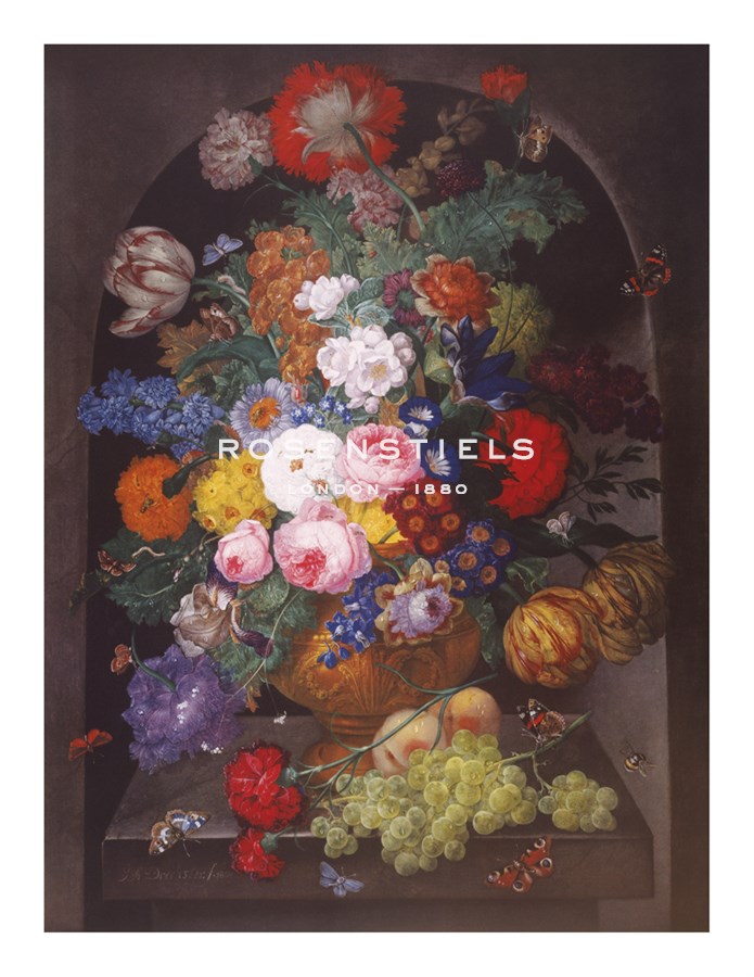 J.B. Drechsler Hand Numbered Limited Edition Print on Paper :"Alcove Flowers and Fruit"