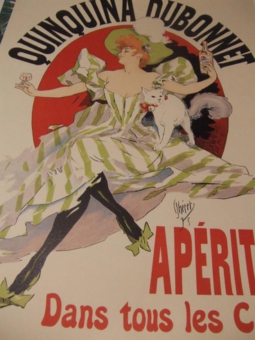 J.Cheret Fine Art S2 Reproduction Hand Pulled Lithograph Print: "Quinquina Dubonnet" J.Cheret Fine Art S2 Reproduction Hand Pulled Lithograph Print: "Quinquina Dubonnet"