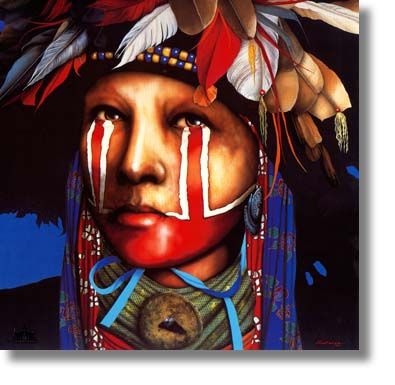 J D CHALLENGER 24x24 Secondary Market Art: "REMEMBERING SACRED WAY"