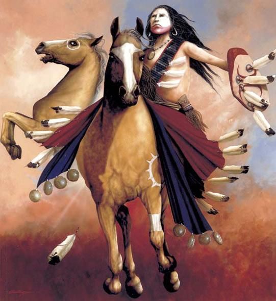J D CHALLENGER 36X36 Secondary Market Art Print: "Calling Thunder’s Vision "
