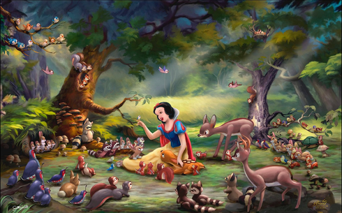 Scott Smith Disney Limited Edition Giclee Canvas:"Snow White Forest Secrets"