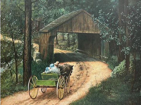 J.F. Policky Hand Signed & Numbered Limited Edition Print:"Dogwood Sunday"