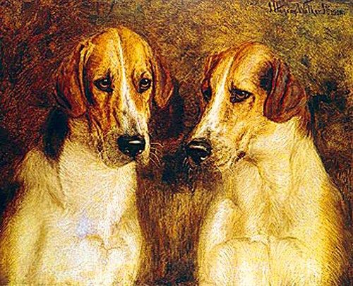J Hanson Jnr Walker Hand Numbered Limited Edition Print on Paper :"Foxhounds"