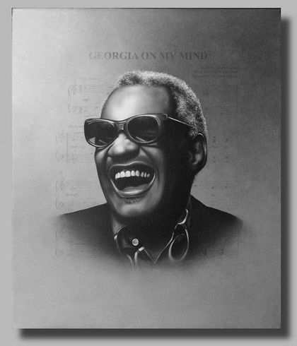 J. Scott Nicol limited edition giclée on canvas:"Ray: Georgia On My Mind" J. Scott Nicol limited edition giclée on canvas:"Ray: Georgia On My Mind"