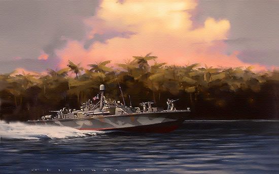 Jack Fellows Hand Signed and Numbered Limited Edition Print on Paper: "DevilBoat-PT191"