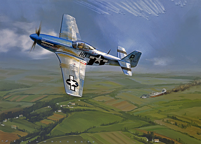 Jack Fellows Hand Signed and Numbered Limited Edition Print on Paper: "Mustang Ace"