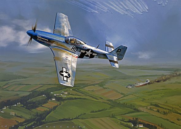 Jack Fellows Hand Signed and Numbered Limited Edition Print on Paper: "Mustang Ace"