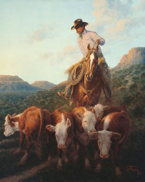 Jack Terry 30 x 24 Open Edition Signed Giclee on Canvas:"One In Every Crowd"
