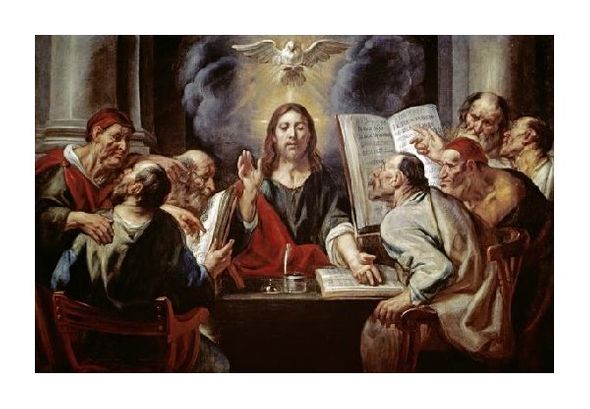 Jacob Jordaens Fine Art Open Edition Gicl&eacute;e:"Christ Disputing with the Pharisees"