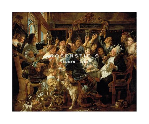 Jacob Jordaens Hand Numbered Limited Edition Print on Paper :"The Feast of the Bean King"