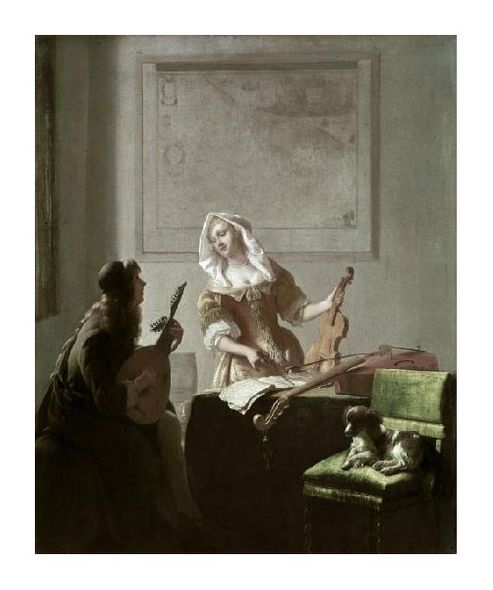 Jacob Ochtervelt Fine Art Open Edition Giclée:"The Musicians"