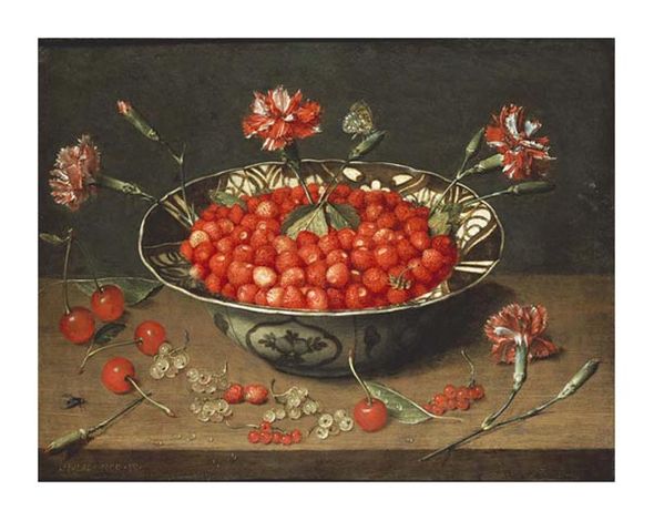 Jacob Van Hulsdonck Fine Art Open Edition Gicl&eacute;e:"Strawberries in a Bowl"