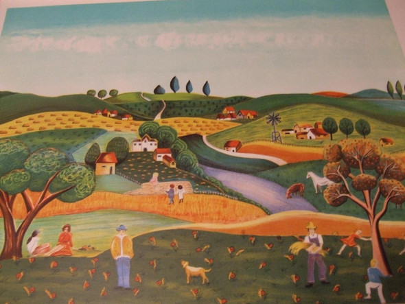 Jacqueline Kamin Limited Edition Serigraph Print: "Ma Compagne"