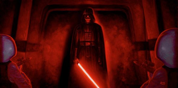 Jaime Carrillo Artist Signed and Hand Numbered Limited Edition Star Wars Giclee:"It Begins (Canvas)"