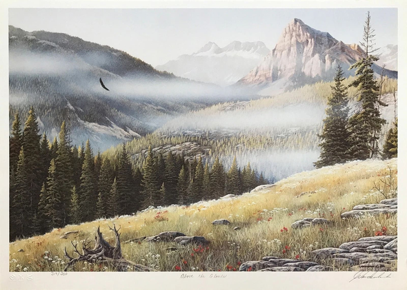Jake Vandenbrink Artist Hand-signed Limited Edition Lithograph: "ABOVE THE CLOUDS"