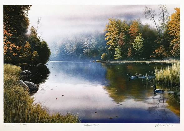 Jake Vandenbrink Artist Hand-signed Limited Edition Lithograph: "AUTUMN MIST"