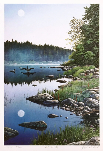 Jake Vandenbrink Artist Hand-signed Limited Edition  Lithograph: "FULL MOON BAY"