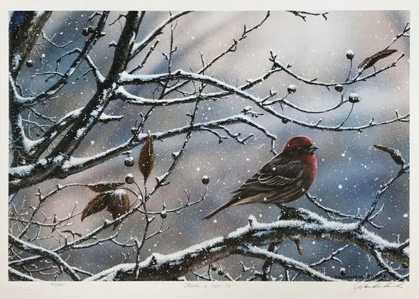 Jake Vandenbrink Artist Hand-signed Limited Edition Lithograph: "WINTER IS UPON US"